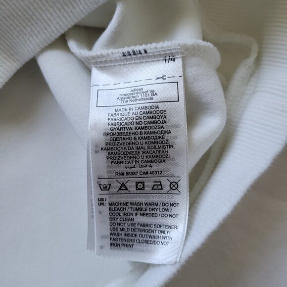 Adidas Z.N.E. AEROREADY 1/4 Zip Pullover Sweatshirt White Men’s Size Medium - Picture 5 of 13